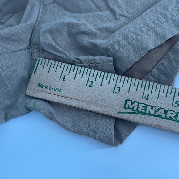 American Eagle Outfitters Khaki Cargo Shorts Women Size 12 Drawstring Waist - Picture 5 of 7